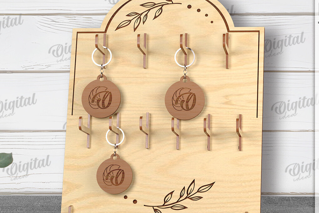 Σετ των 3 Intra απο ξύλο plywood 3mm-4mm πάχος Τρισδιάστατη κοπή με μπρελόκ με λέιζερ Δίασταση 6x6 cm INTRAFABR-121120721