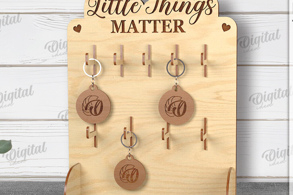 Σετ των 3 Intra απο ξύλο plywood 3mm-4mm πάχος Τρισδιάστατη κοπή με μπρελόκ με λέιζερ Δίασταση 6x6 cm INTRAFABR-121120865