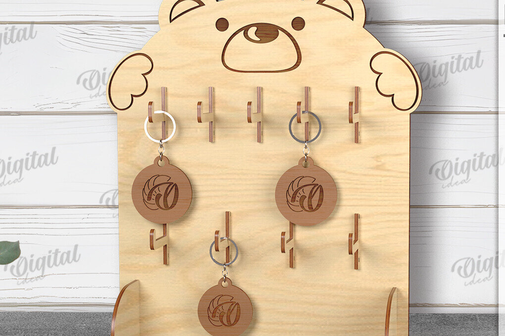 Σετ των 3 Intra απο ξύλο plywood 3mm-4mm πάχος Τρισδιάστατη κοπή με μπρελόκ με λέιζερ Δίασταση 6x6 cm INTRAFABR-121120887