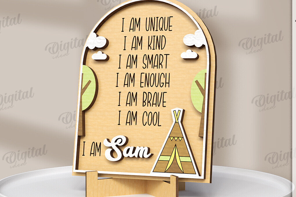 Intra απο ξύλο plywood 3mm-4mm πάχος 3D παιδική επιβεβαίωση κοπής με λέιζερ Δίασταση 30x20 cm INTRAFABR-121431880