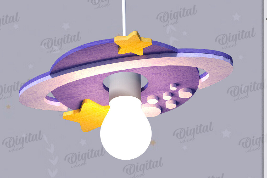 Intra απο ξύλο plywood 3mm-4mm πάχος 3D Kids Hanging Light Shade Cut  Δίασταση 30x20 cm INTRAFABR-119077746