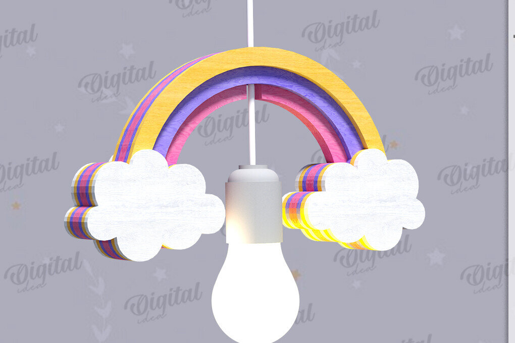 Intra απο ξύλο plywood 3mm-4mm πάχος 3D Kids Hanging Light Shade Cut  Δίασταση 30x20 cm INTRAFABR-119077481