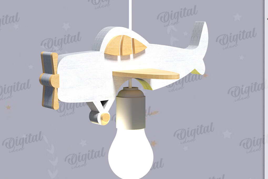 Intra απο ξύλο plywood 3mm-4mm πάχος 3D Kids Hanging Light Shade Cut  Δίασταση 30x20 cm INTRAFABR-119077534