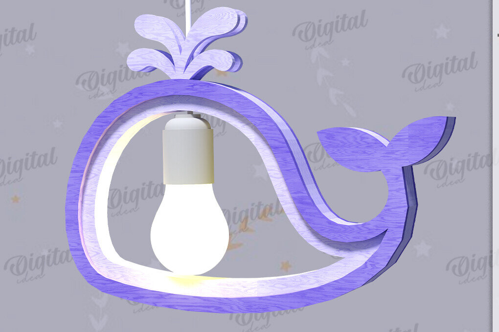 Intra απο ξύλο plywood 3mm-4mm πάχος 3D Kids Hanging Light Shade Cut  Δίασταση 30x20 cm INTRAFABR-119077709