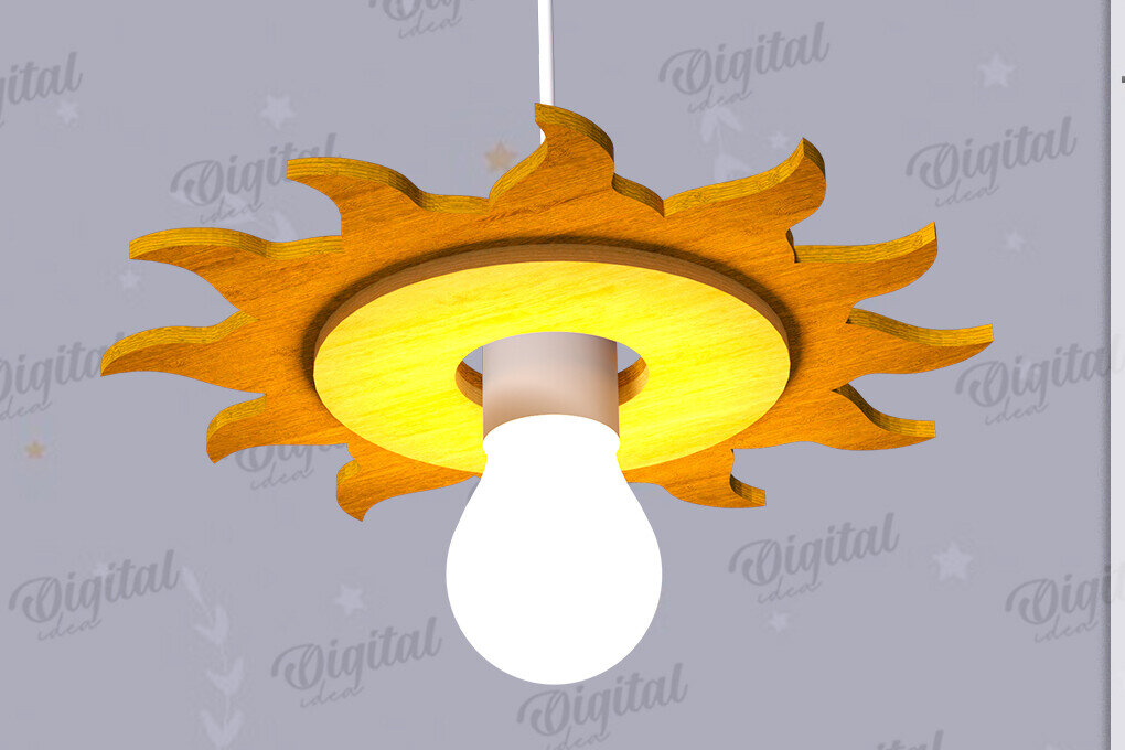 Intra απο ξύλο plywood 3mm-4mm πάχος 3D Kids Hanging Light Shade Cut  Δίασταση 30x20 cm INTRAFABR-119077455