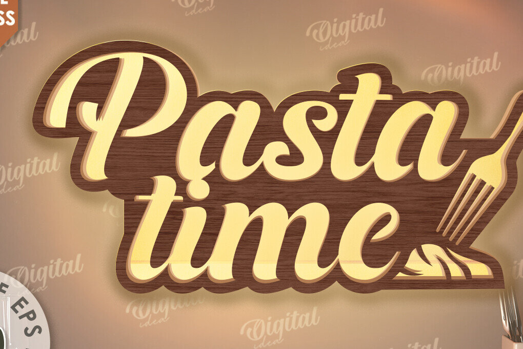 Intra απο ξύλο plywood 3mm-4mm πάχος 3D Κουζίνα Led Light Sign Cut  Δίασταση 30x20 cm INTRAFABR-117473003