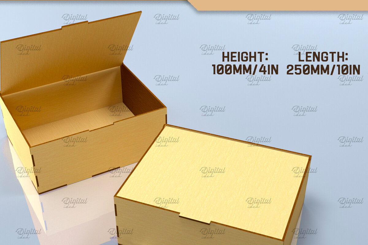 Intra απο ξύλο plywood 3mm-4mm πάχος Τρισδιάστατη . Κουτί με αναποδογυρισμένο καπάκι Δίασταση 30x20 cm INTRAFABR-83493705