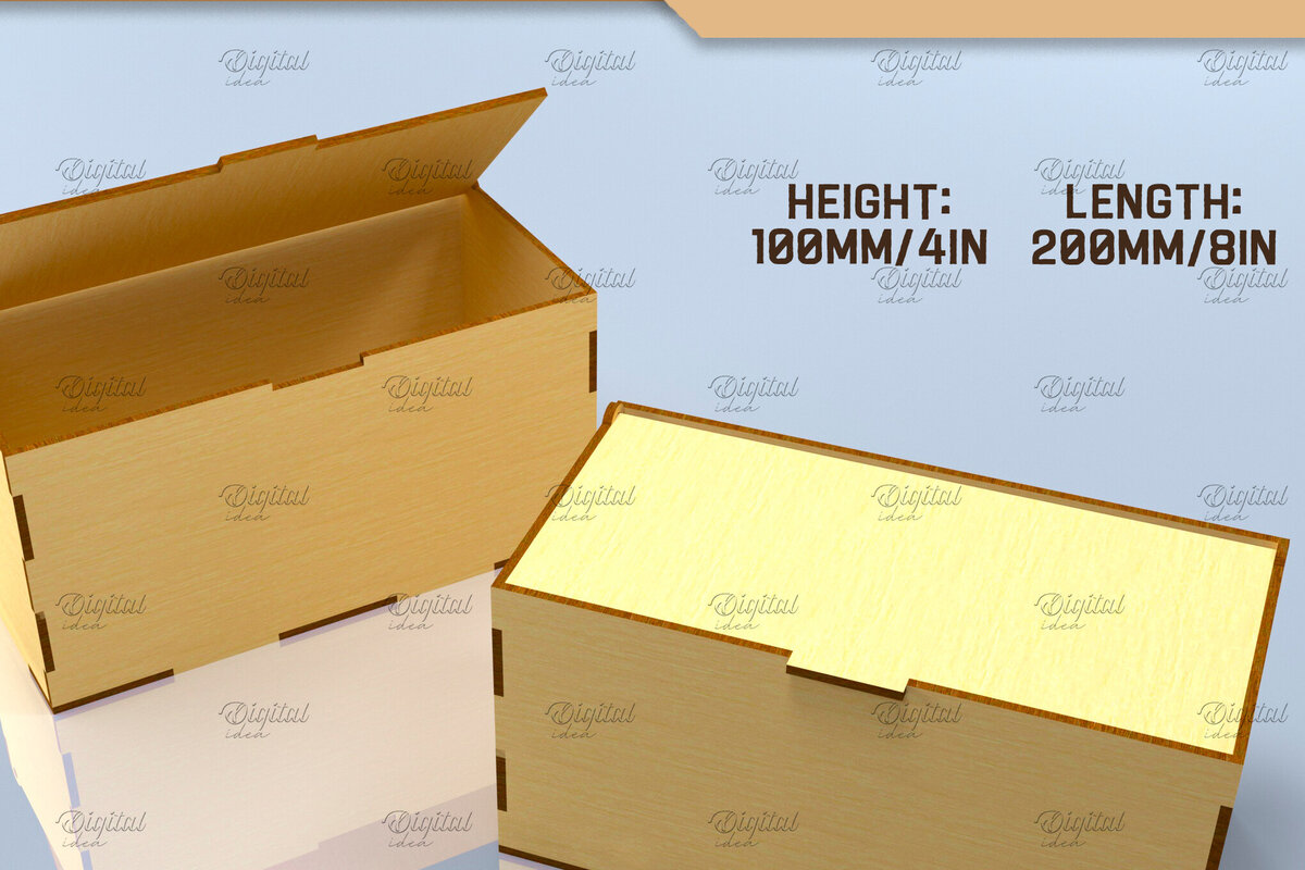 Intra απο ξύλο plywood 3mm-4mm πάχος Τρισδιάστατη . Κουτί με αναποδογυρισμένο καπάκι Δίασταση 30x20 cm INTRAFABR-83493612