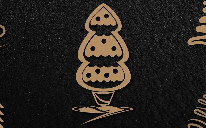 Σετ των 2 Intra απο ξύλο plywood 3mm-4mm πάχος Τρισδιάστατη δέσμη διακόσμησης χριστουγεννιάτικου δέντρου με Δίασταση 15x15 cm INTRAFABR-33686365