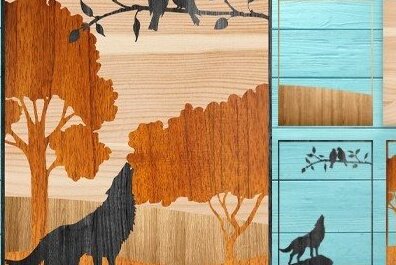 Intra απο ξύλο plywood 3mm-4mm πάχος Τοπίο τρισδιάστατης κοπής με λέιζερ Δίασταση 20x30 cm INTRAFABR-32688454