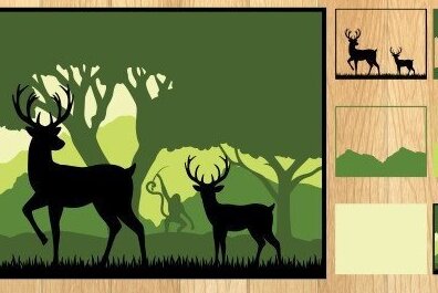 Intra απο ξύλο plywood 3mm-4mm πάχος Τοπίο τρισδιάστατης κοπής με λέιζερ Δίασταση 20x30 cm INTRAFABR-32688726