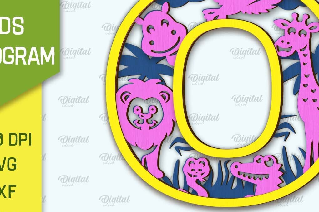 Intra απο ξύλο plywood 3mm-4mm πάχος Τρισδιάστατο μονόγραμμα κοπής με λέιζερ Letter O Δίασταση 30x20 cm INTRAFABR-107423845