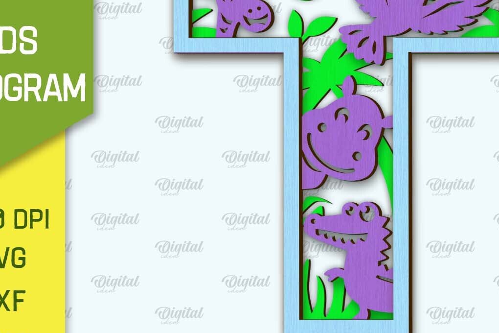 Intra απο ξύλο plywood 3mm-4mm πάχος Τρισδιάστατο μονόγραμμα κοπής με λέιζερ Letter T Δίασταση 30x20 cm INTRAFABR-108297217