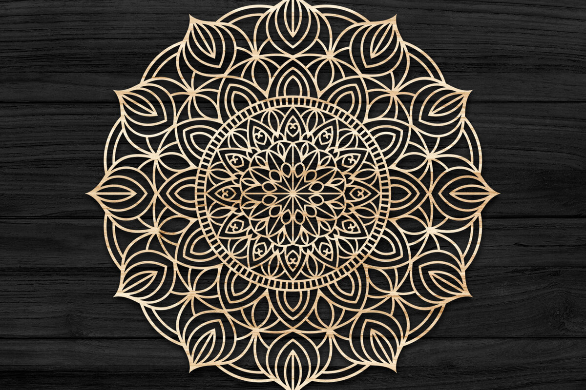 Intra απο ξύλο plywood 3mm-4mm πάχος Τρισδιάστατη , Mandala Δίασταση 30x30 cm INTRAFABR-73704329