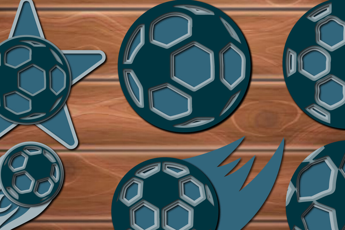 Σετ των 2 Intra απο ξύλο plywood 3mm-4mm πάχος κοπής χαρτιού ποδοσφαίρου 3D Layer Δίασταση 15x15 cm INTRAFABR-17128668