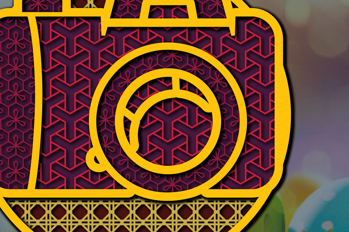 Σετ των 2 Intra απο ξύλο plywood 3mm-4mm πάχος 3D  /Cut Camera Δίασταση 25x25 cm INTRAFABR-56651956