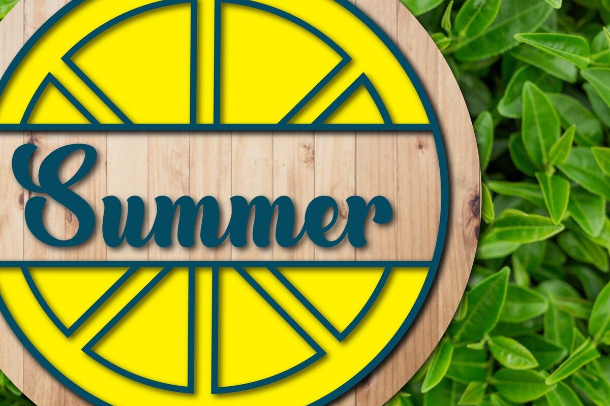 Intra απο ξύλο plywood 3mm-4mm πάχος κοπής 3d Layer Summer Round Sign Δίασταση 30x20 cm INTRAFABR-31097773