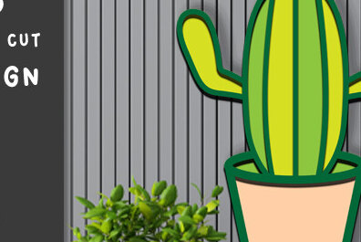 Intra απο ξύλο plywood 3mm-4mm πάχος Αυτοκόλλητο τοίχου με 3d ed Cactus Cut  Δίασταση 40x40 cm INTRAFABR-68736063