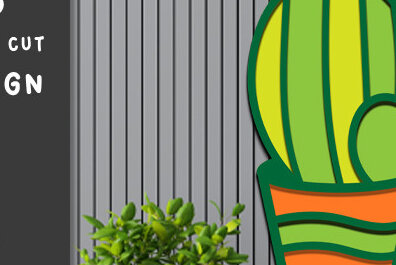 Intra απο ξύλο plywood 3mm-4mm πάχος Αυτοκόλλητο τοίχου με 3d ed Cactus Cut  Δίασταση 40x40 cm INTRAFABR-68736086