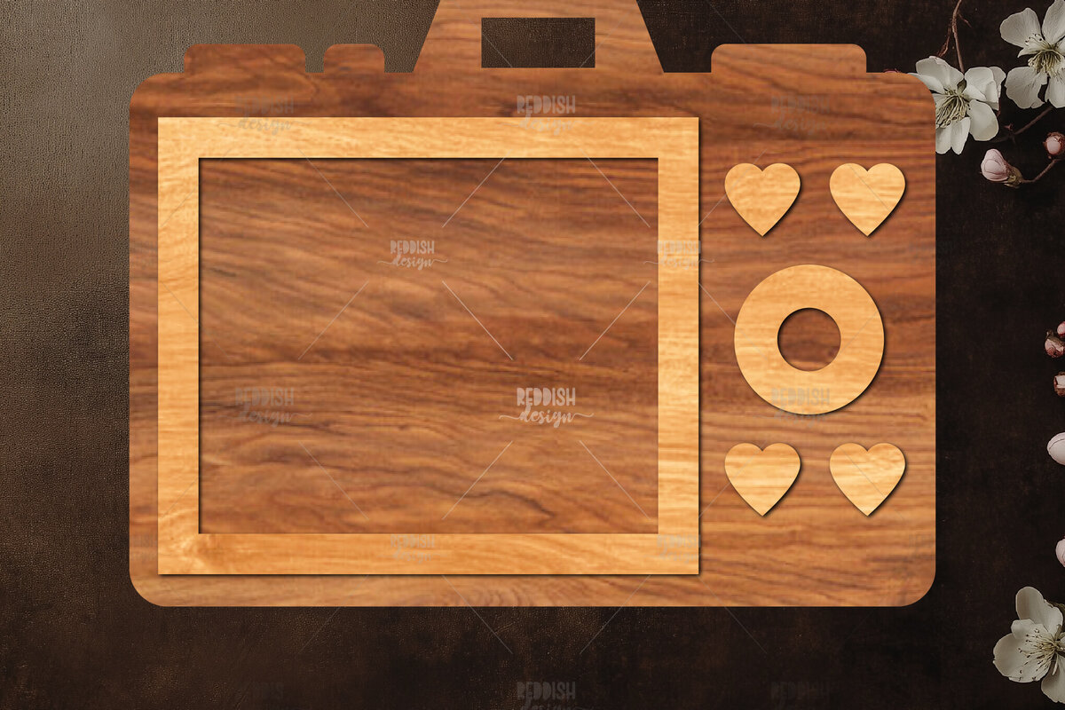 Intra απο ξύλο plywood 3mm-4mm πάχος Σχεδιασμός κάμερας με 3D επίπεδα Δίασταση 30x20 cm INTRAFABR-121720487