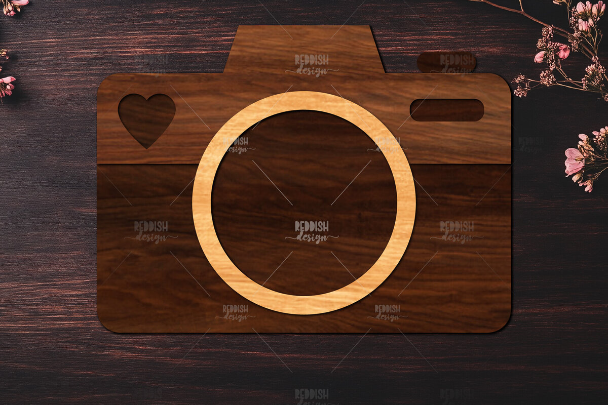 Intra απο ξύλο plywood 3mm-4mm πάχος Σχεδιασμός κάμερας με 3D επίπεδα Δίασταση 30x20 cm INTRAFABR-121720456