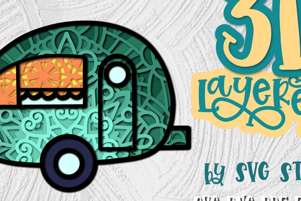 Intra απο ξύλο plywood 3mm-4mm πάχος Σχεδίαση 3D Layered Camper Δίασταση 30x20 cm INTRAFABR-34958266