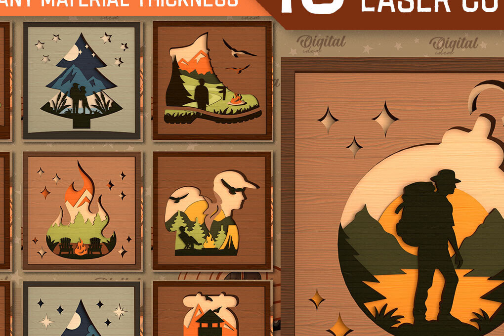 Intra απο ξύλο plywood 3mm-4mm πάχος κοπής με λέιζερ με 3D στρώσεις Δίασταση 30x20 cm INTRAFABR-96209176