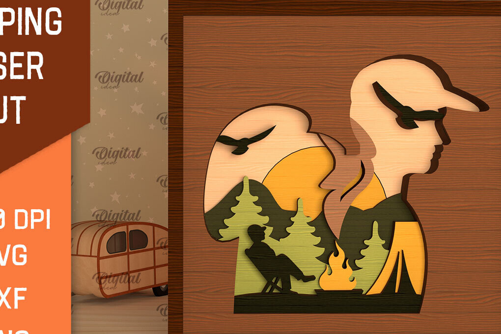 Intra απο ξύλο plywood 3mm-4mm πάχος 3D Layered Camping . Camping Δίασταση 30x20 cm INTRAFABR-96207372