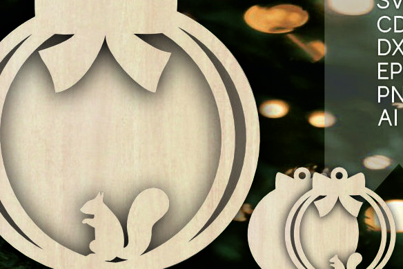 Σετ των 3 Intra απο ξύλο plywood 3mm-4mm πάχος Τρισδιάστατα χριστουγεννιάτικα στολίδια Δίασταση 8x8 cm INTRAFABR-104956950