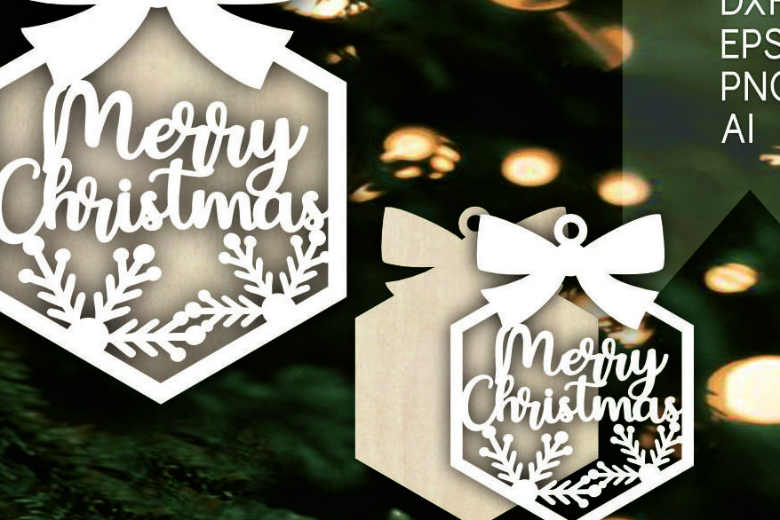 Σετ των 3 Intra απο ξύλο plywood 3mm-4mm πάχος με τρισδιάστατα χριστουγεννιάτικα στολίδια Δίασταση 8x8 cm INTRAFABR-102994646