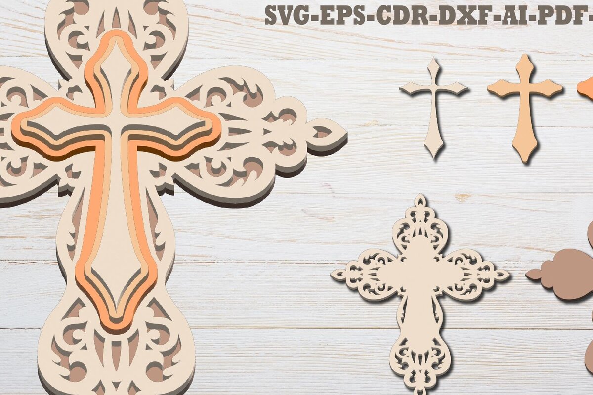 Intra απο ξύλο plywood 3mm-4mm πάχος Πρότυπο τρισδιάστατου σταυρού EPS Δίασταση 30x20 cm INTRAFABR-113256075