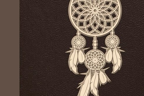 Σετ των 2 Intra απο ξύλο plywood 3mm-4mm πάχος 3D Layered Dream Catcher Δίασταση 15x15 cm INTRAFABR-4577736