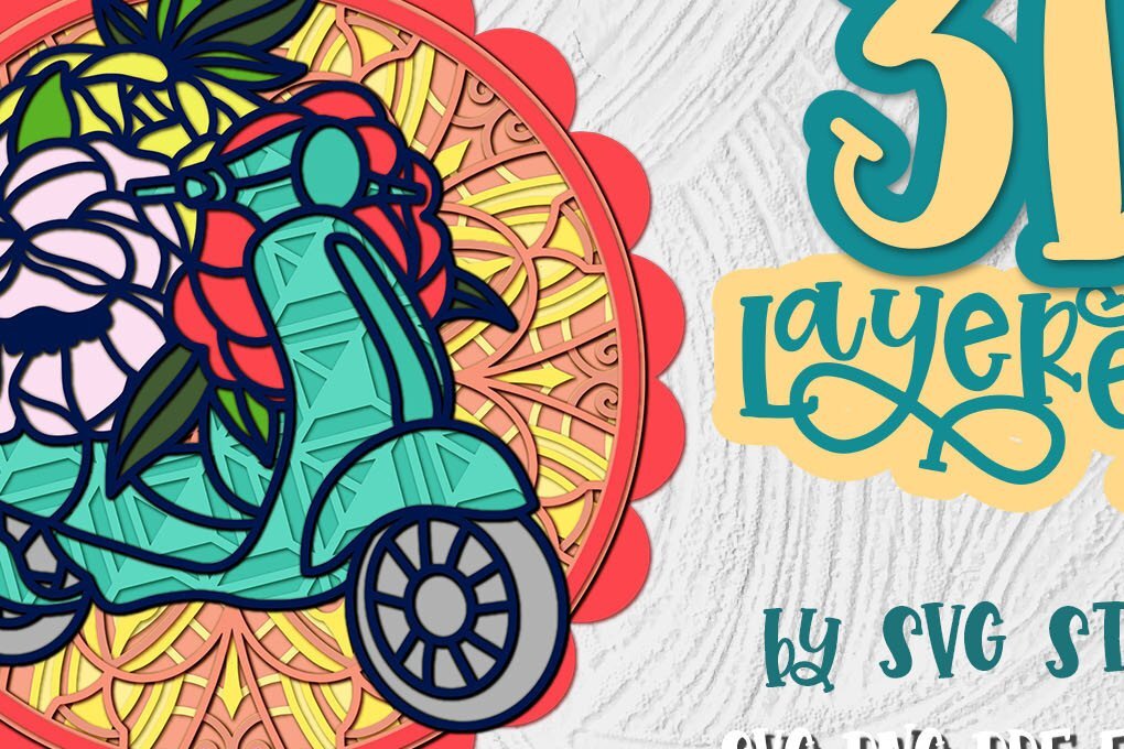 Intra απο ξύλο plywood 3mm-4mm πάχος 3D Layered Πασχαλινό Σκούτερ Δίασταση 30x20 cm INTRAFABR-35014940