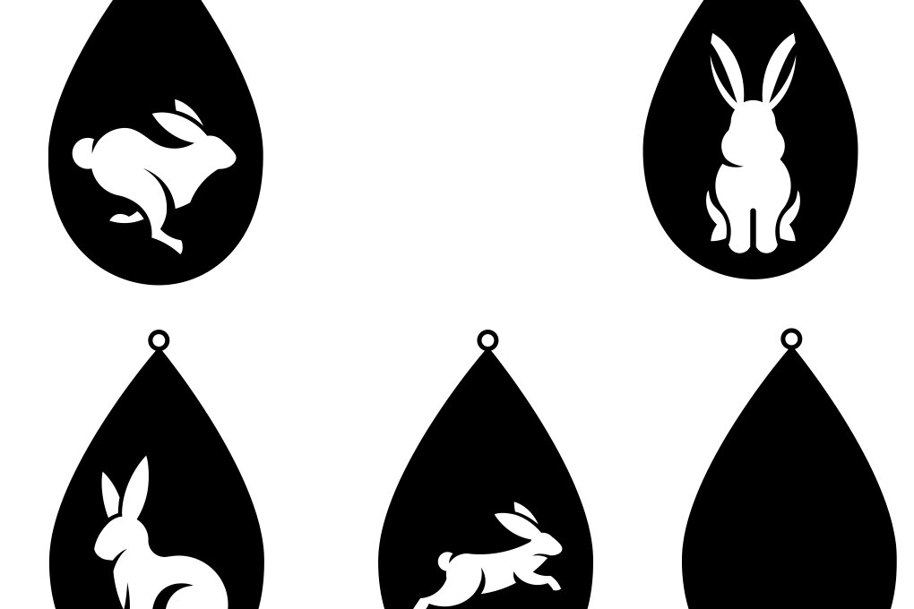 Σετ των 3 Intra απο ξύλο plywood 3mm-4mm πάχος Πασχαλινό σκουλαρίκι με 3D στρώσεις Δίασταση 3x3 cm INTRAFABR-62440593