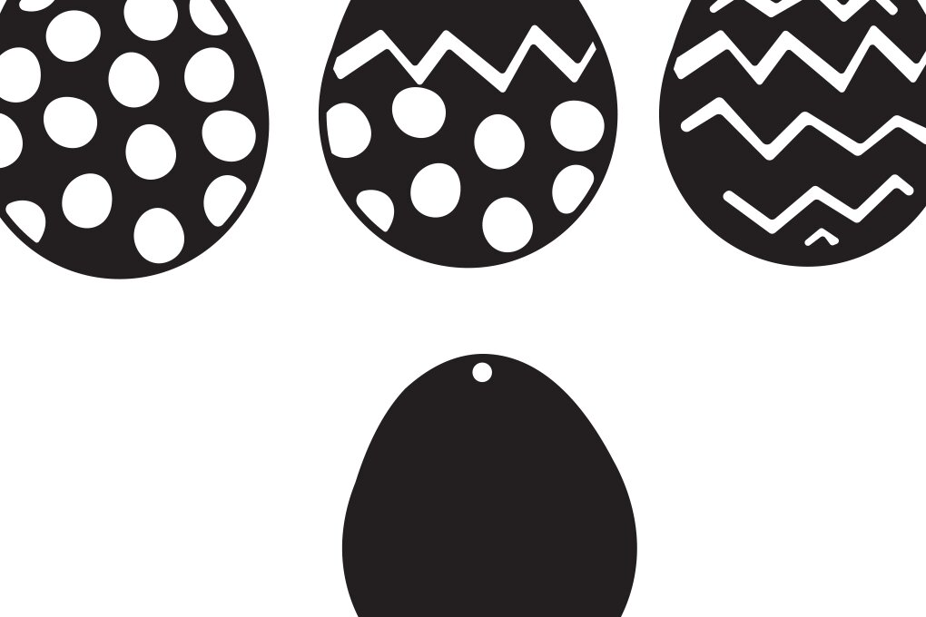 Σετ των 3 Intra απο ξύλο plywood 3mm-4mm πάχος Πασχαλινό σκουλαρίκι με 3D στρώσεις Δίασταση 3x3 cm INTRAFABR-62455735