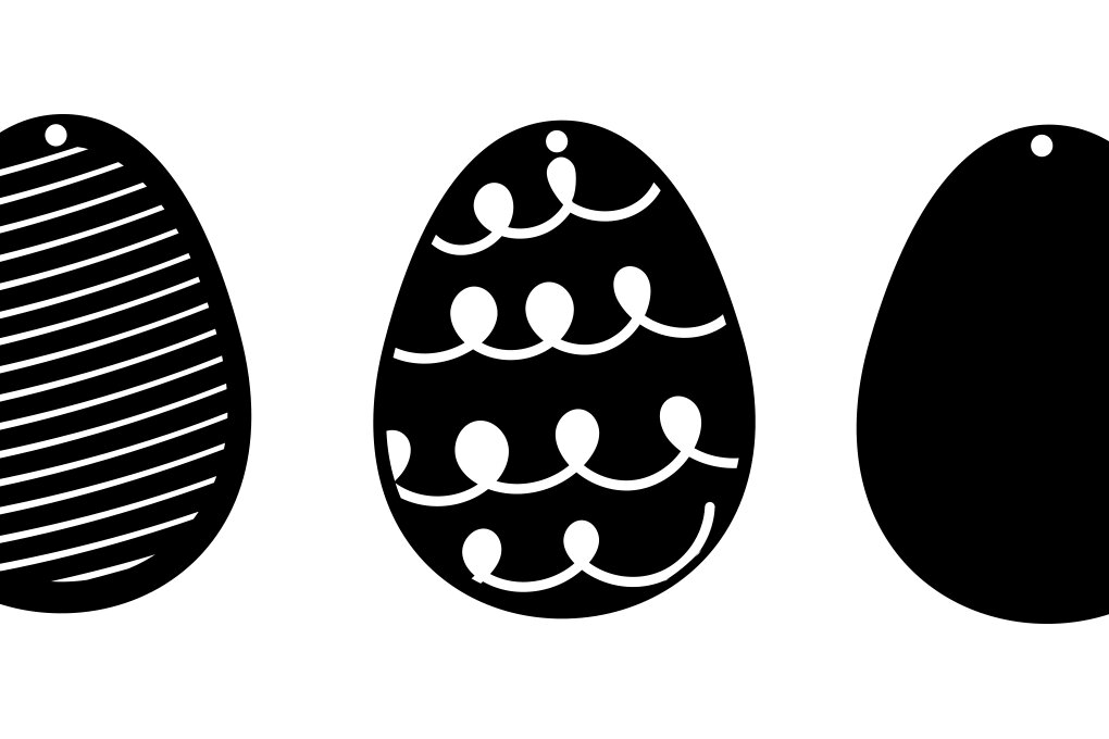 Σετ των 3 Intra απο ξύλο plywood 3mm-4mm πάχος Πασχαλινό σκουλαρίκι με 3D στρώσεις Δίασταση 3x3 cm INTRAFABR-62440315