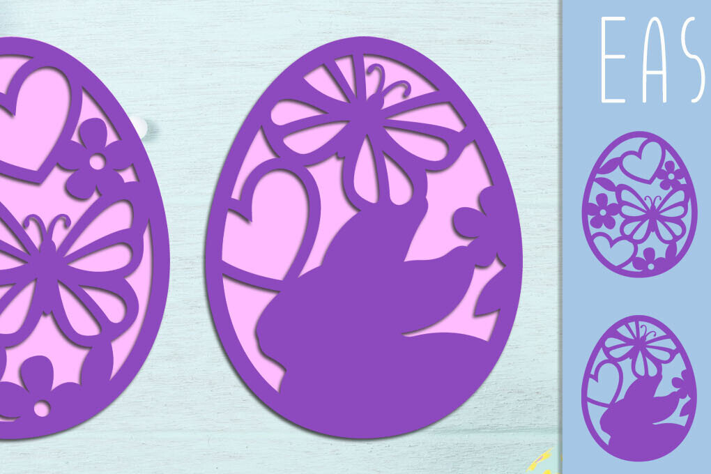 Σετ των 3 Intra απο ξύλο plywood 3mm-4mm πάχος 3d Layered Easter Egg , Δίασταση 15x15 cm INTRAFABR-116028682