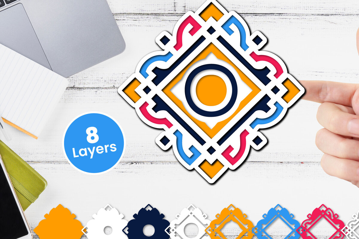 Intra απο ξύλο plywood 3mm-4mm πάχος Τρισδιάστατο floral χαρτί κοπής Δίασταση 12x12 cm INTRAFABR-118359340