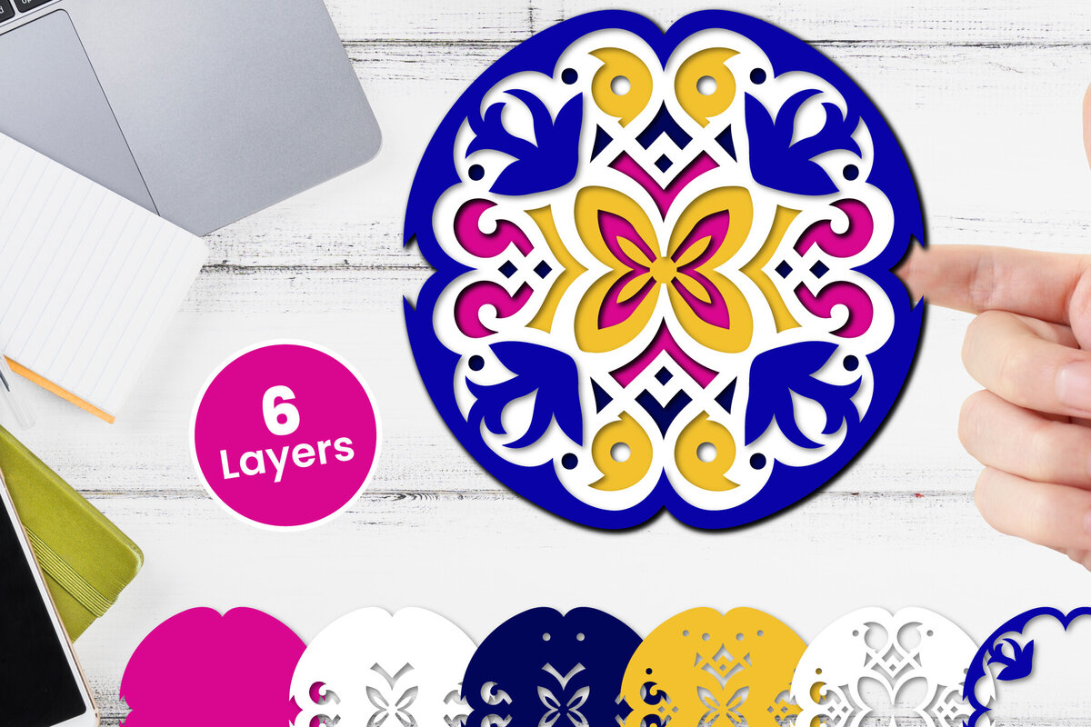 Intra απο ξύλο plywood 3mm-4mm πάχος Τρισδιάστατο floral χαρτί κοπής Δίασταση 12x12 cm INTRAFABR-118359352