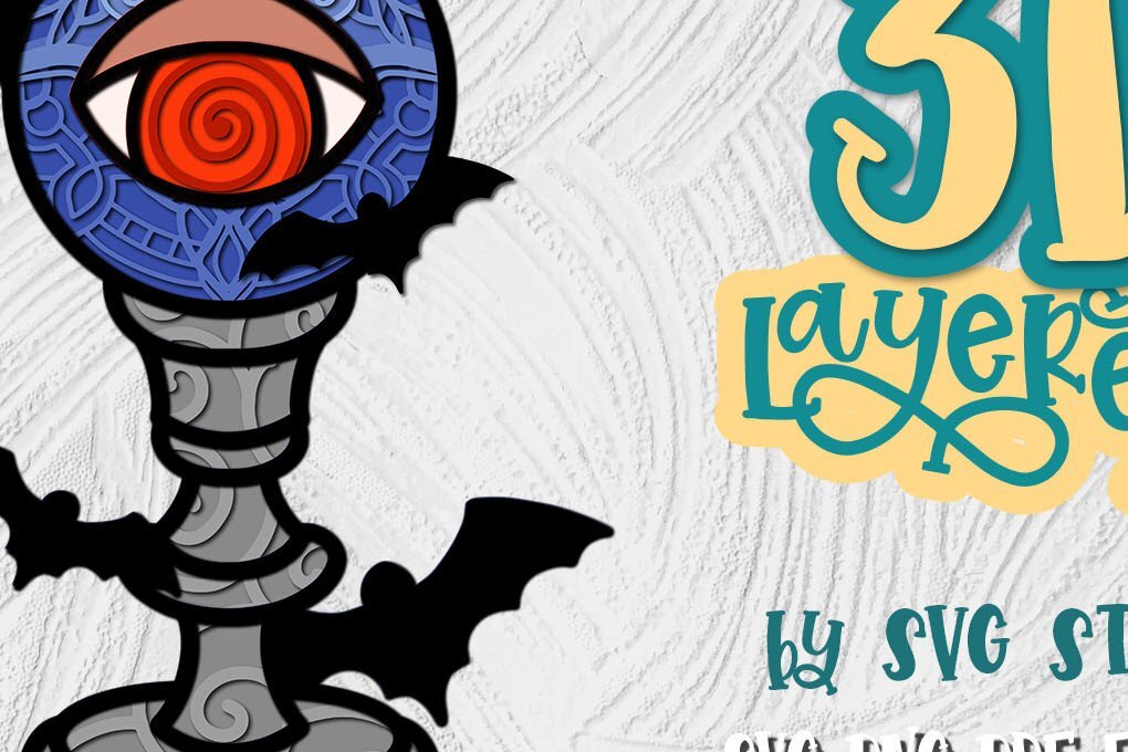 Σετ των 2 Intra απο ξύλο plywood 3mm-4mm πάχος 3D Layered Halloween Design Δίασταση 15x15 cm INTRAFABR-35277721