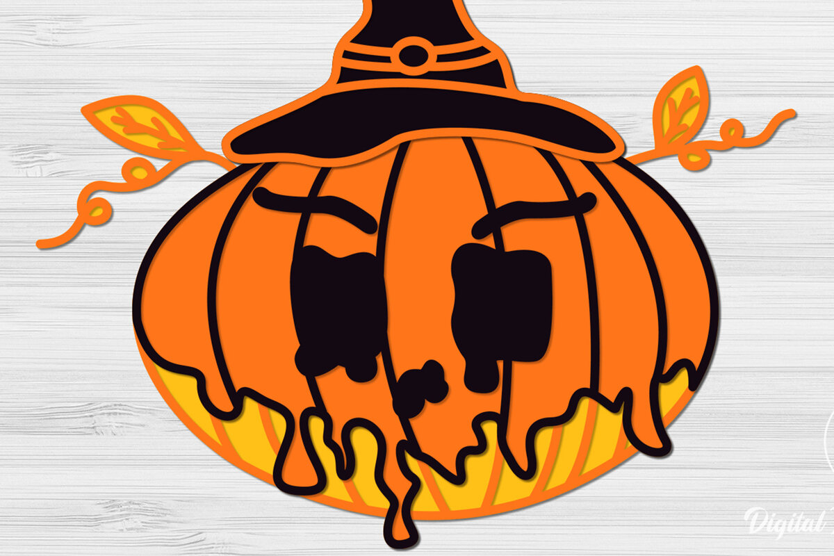 Σετ των 2 Intra απο ξύλο plywood 3mm-4mm πάχος Τρισδιάστατο αποκοπής κολοκύθας αποκριάτικων στρωμάτων Δίασταση 15x15 cm INTRAFABR-17264808