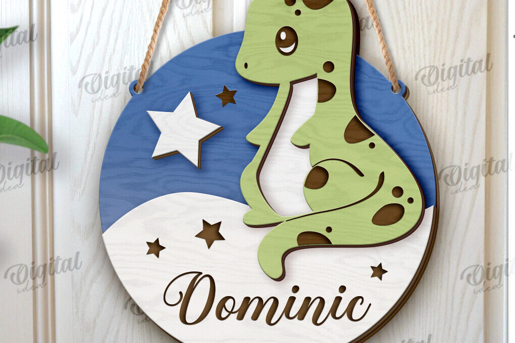 Intra απο ξύλο plywood 3mm-4mm πάχος 3D Επίπεδη πινακίδα παιδικού δωματίου Δίασταση 30x20 cm INTRAFABR-120426573