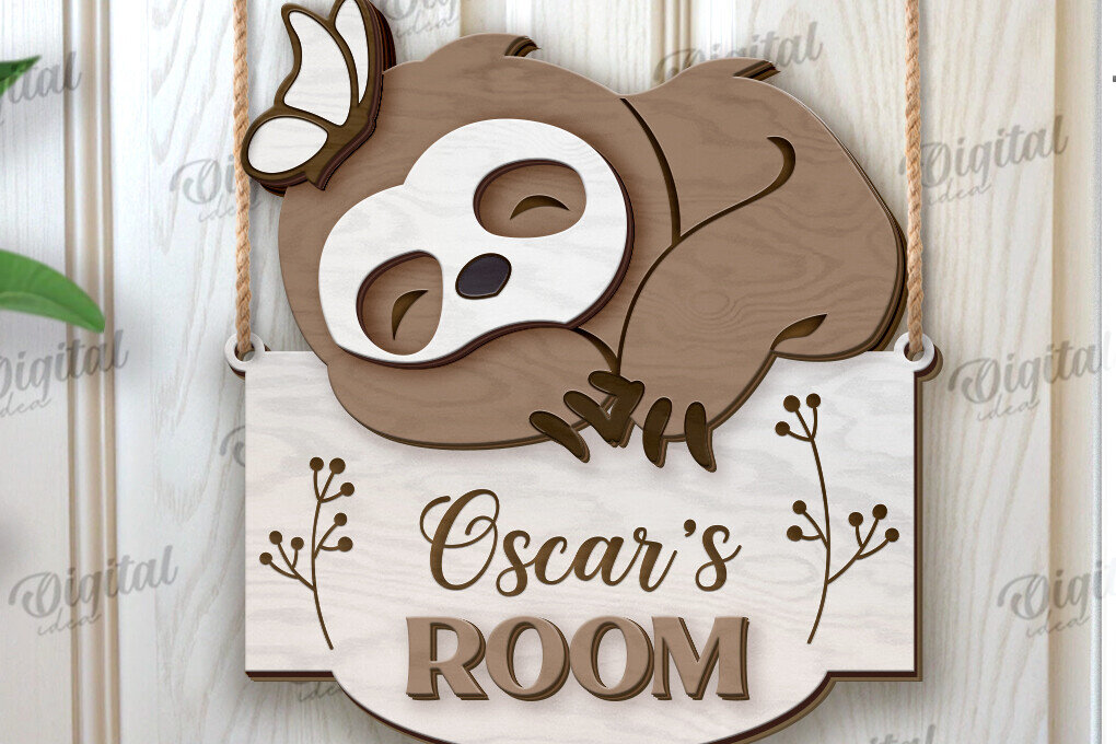 Intra απο ξύλο plywood 3mm-4mm πάχος 3D Επίπεδη πινακίδα παιδικού δωματίου Δίασταση 30x20 cm INTRAFABR-120426624