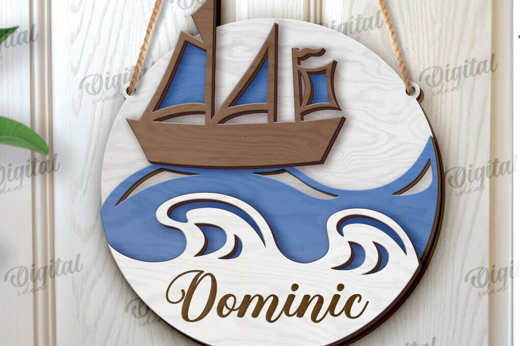 Intra απο ξύλο plywood 3mm-4mm πάχος 3D Επίπεδη πινακίδα παιδικού δωματίου Δίασταση 30x20 cm INTRAFABR-120426828