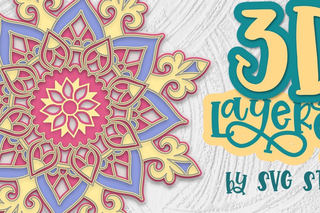 Intra απο ξύλο plywood 3mm-4mm πάχος Σχεδίαση 3D Layered Mandala 06 Δίασταση 30x30 cm INTRAFABR-36047154