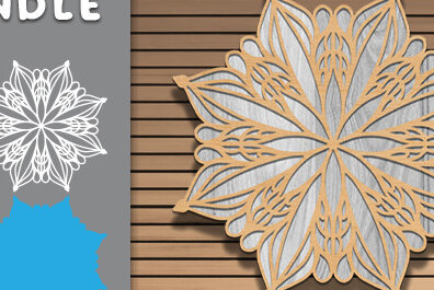 Intra απο ξύλο plywood 3mm-4mm πάχος 3d Layered Mandala Design Δίασταση 30x30 cm INTRAFABR-72953766