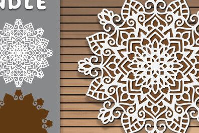 Intra απο ξύλο plywood 3mm-4mm πάχος 3d Layered Mandala Design Δίασταση 30x30 cm INTRAFABR-72953772