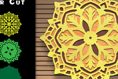 Intra απο ξύλο plywood 3mm-4mm πάχος 3d Layered Mandala Design Δίασταση 30x30 cm INTRAFABR-75369489