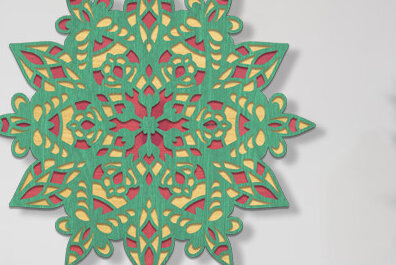 Intra απο ξύλο plywood 3mm-4mm πάχος 3d Layered Mandala Design Δίασταση 30x30 cm INTRAFABR-75369494