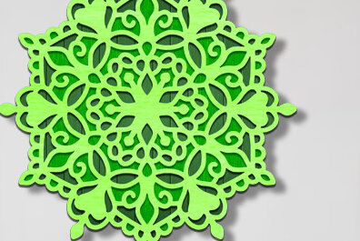 Intra απο ξύλο plywood 3mm-4mm πάχος 3d Layered Mandala Design Δίασταση 30x30 cm INTRAFABR-75369501